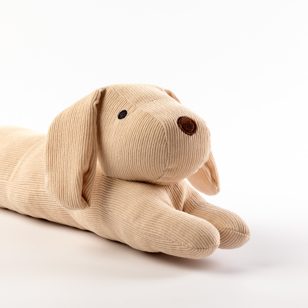 Textino Zugluftstopper Hund 'Lowen' 90 cm Bleached Sand - Beige